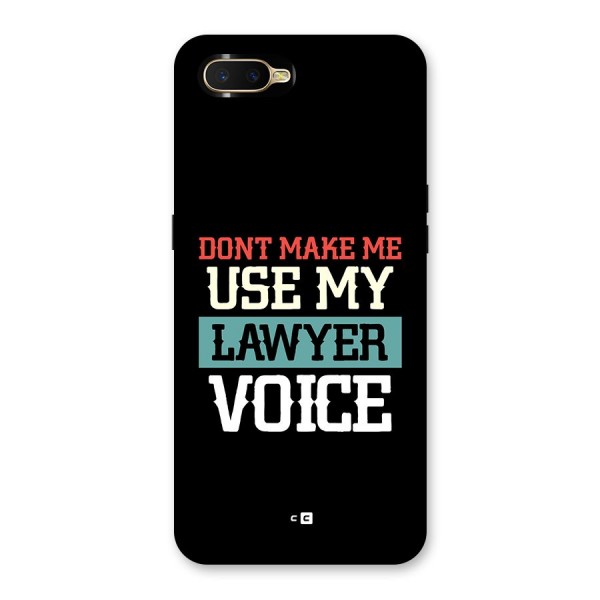 Lawyer Voice Back Case for Oppo K1