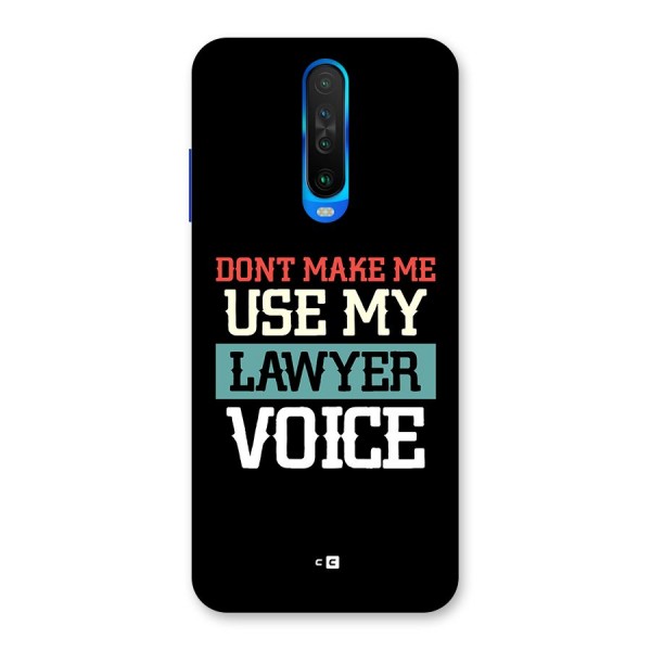 Lawyer Voice Back Case for Poco X2