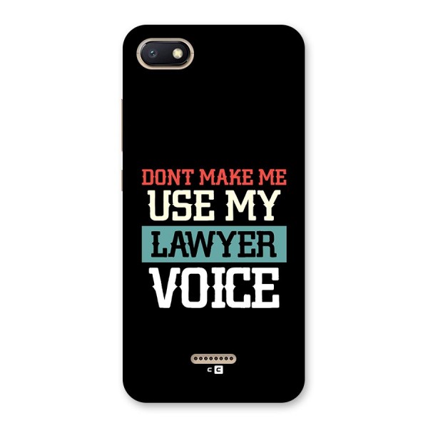 Lawyer Voice Back Case for Redmi 6A