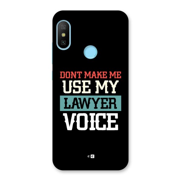 Lawyer Voice Back Case for Redmi 6 Pro