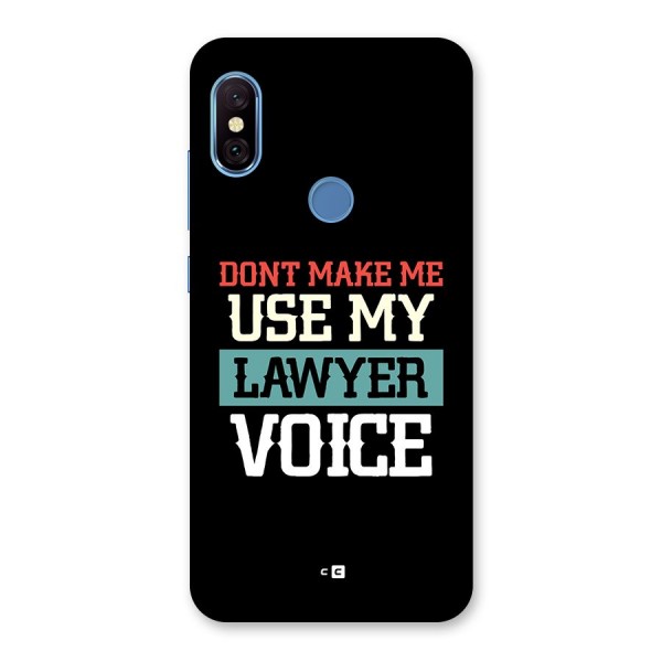 Lawyer Voice Back Case for Redmi Note 6 Pro