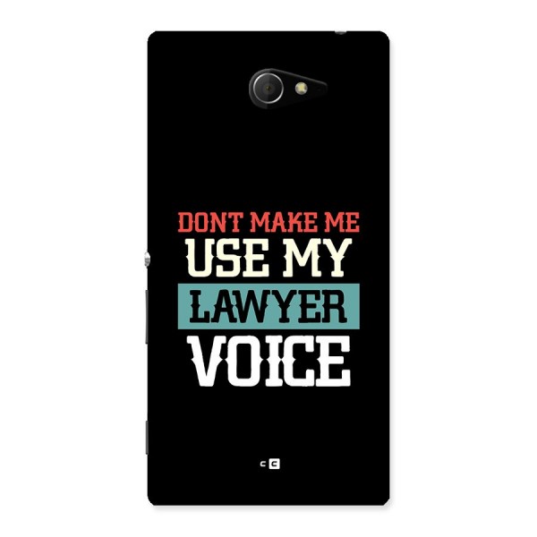 Lawyer Voice Back Case for Xperia M2