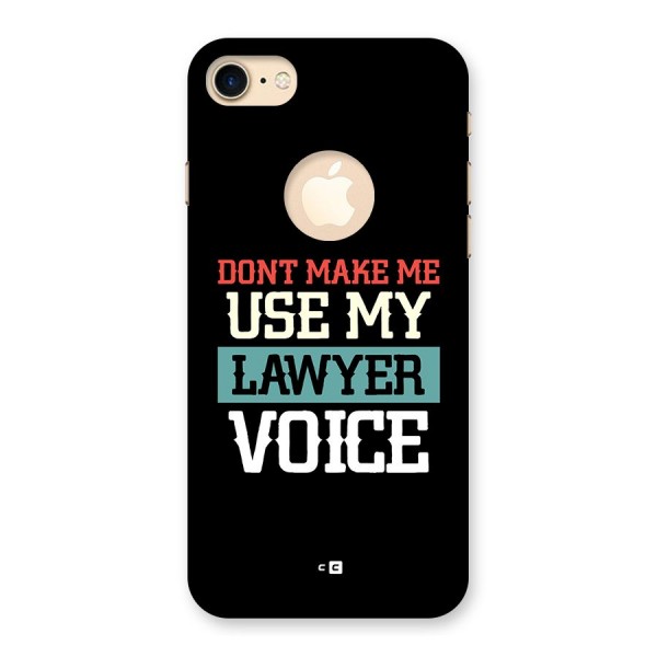 Lawyer Voice Back Case for iPhone 8 Logo Cut