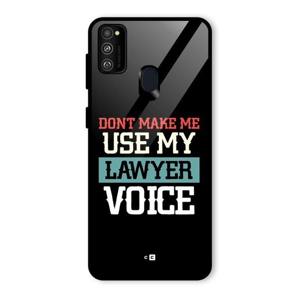 Lawyer Voice Glass Back Case for Galaxy M21