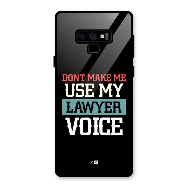 Lawyer Voice Glass Back Case for Galaxy Note 9