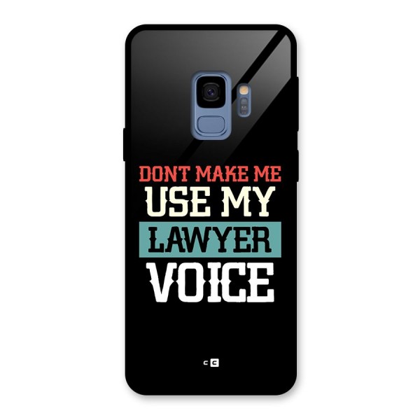 Lawyer Voice Glass Back Case for Galaxy S9