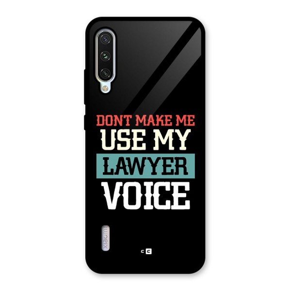 Lawyer Voice Glass Back Case for Mi A3