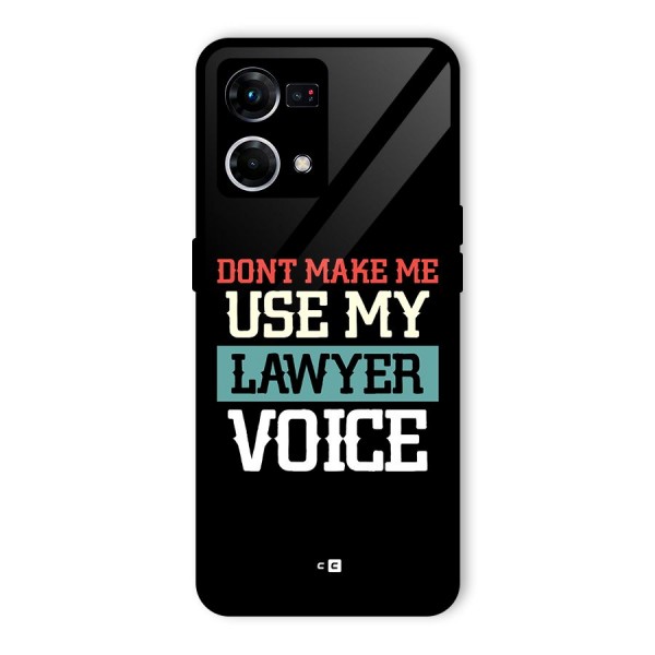 Lawyer Voice Glass Back Case for Oppo F21 Pro 4G