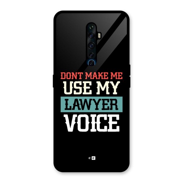 Lawyer Voice Glass Back Case for Oppo Reno2 F