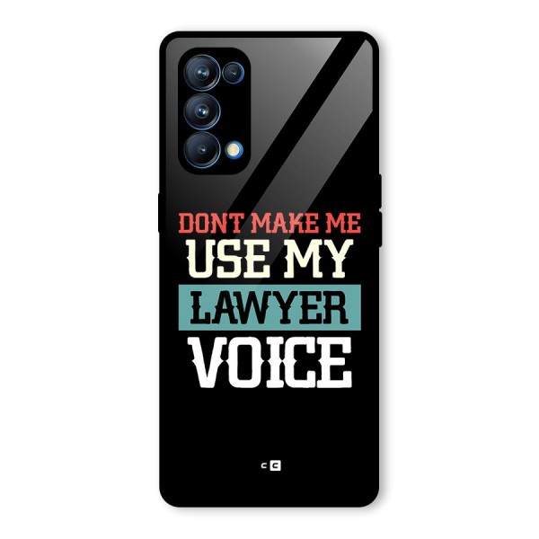 Lawyer Voice Glass Back Case for Oppo Reno5 Pro 5G