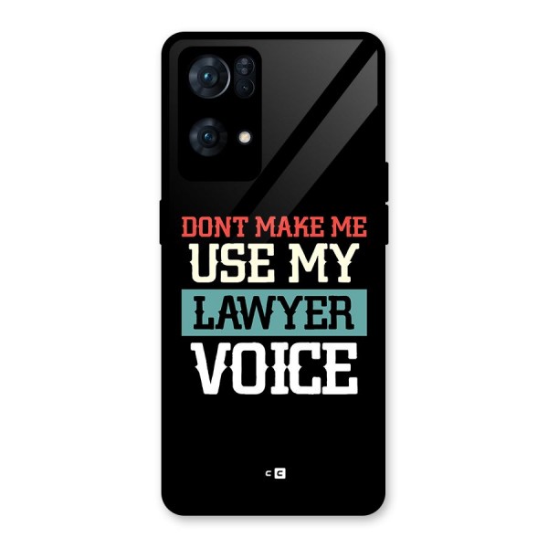 Lawyer Voice Glass Back Case for Oppo Reno7 Pro 5G