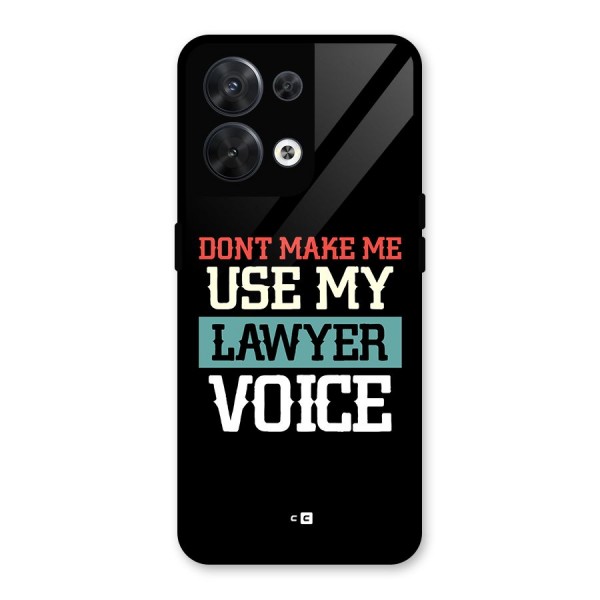 Lawyer Voice Glass Back Case for Oppo Reno8 5G