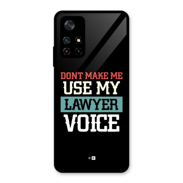 Lawyer Voice Glass Back Case for Poco M4 Pro 5G