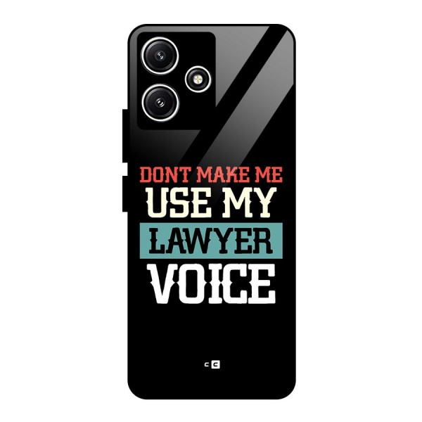 Lawyer Voice Glass Back Case for Poco M6 Pro