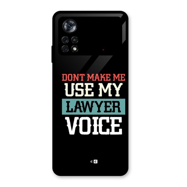 Lawyer Voice Glass Back Case for Poco X4 Pro 5G