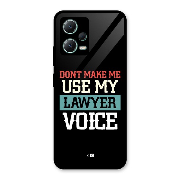 Lawyer Voice Glass Back Case for Poco X5