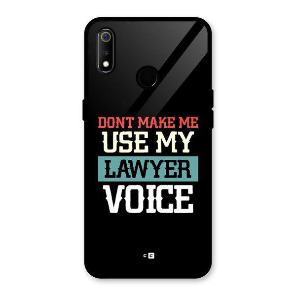 Lawyer Voice Glass Back Case for Realme 3