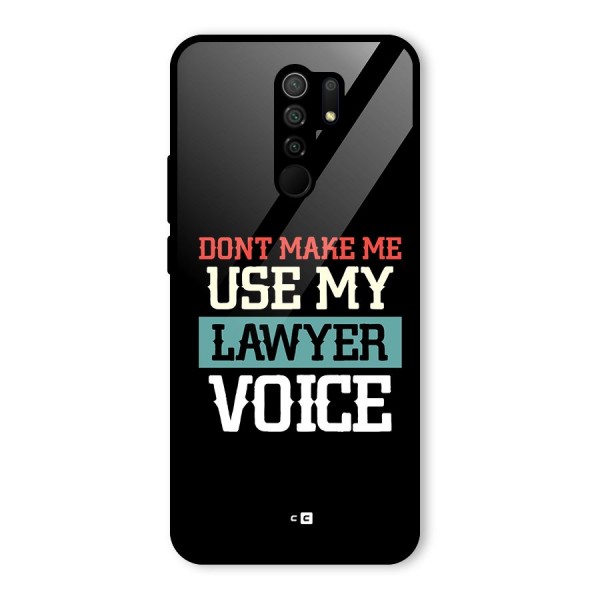 Lawyer Voice Glass Back Case for Redmi 9 Prime