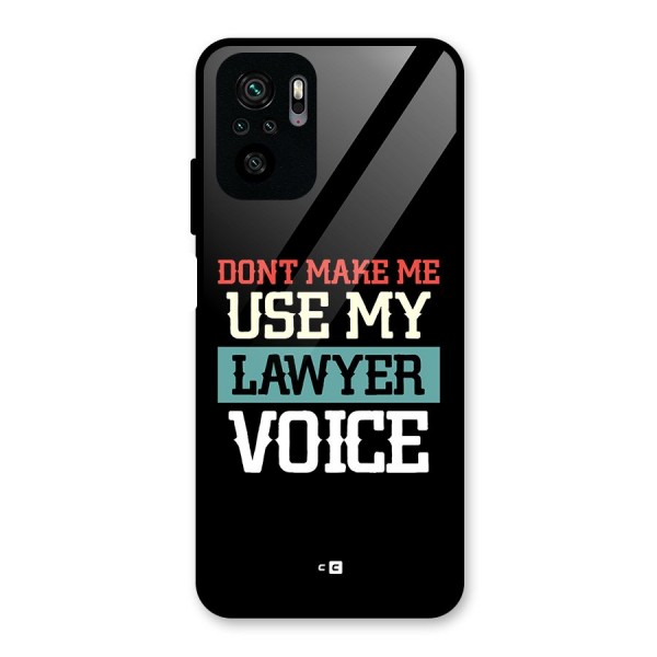 Lawyer Voice Glass Back Case for Redmi Note 10