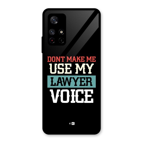 Lawyer Voice Glass Back Case for Redmi Note 11T 5G