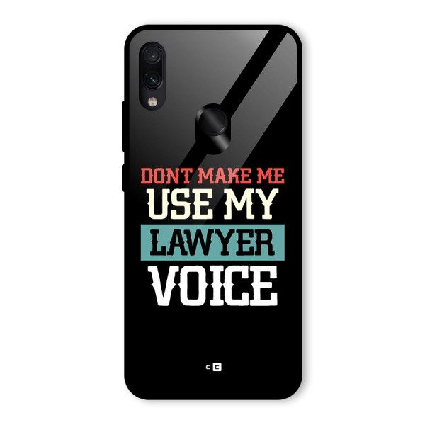 Lawyer Voice Glass Back Case for Redmi Note 7S