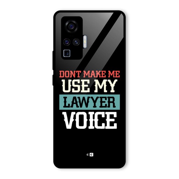 Lawyer Voice Glass Back Case for Vivo X50 Pro