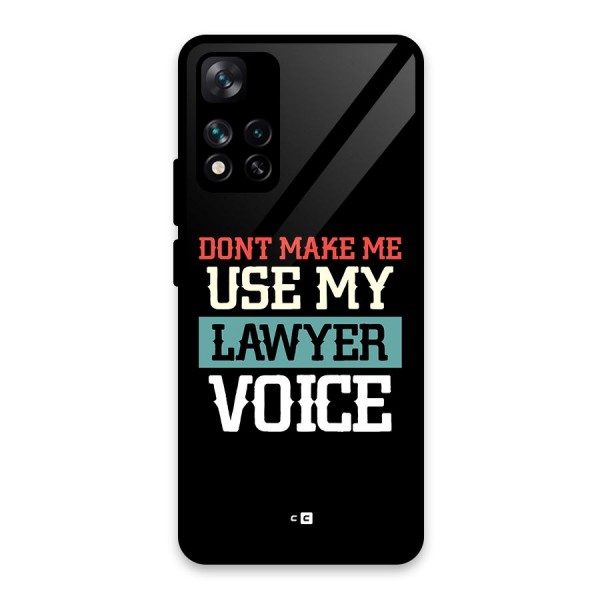 Lawyer Voice Glass Back Case for Xiaomi 11i HyperCharge 5G