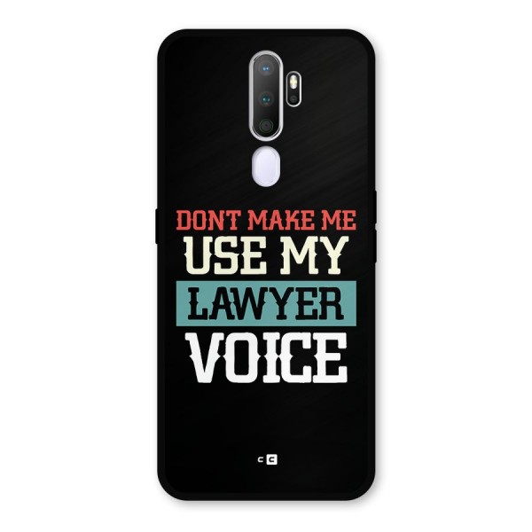 Lawyer Voice Metal Back Case for Oppo A9 (2020)