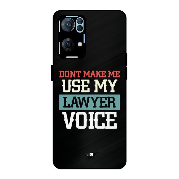 Lawyer Voice Metal Back Case for Oppo Reno7 Pro 5G