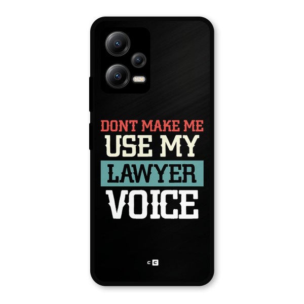 Lawyer Voice Metal Back Case for Poco X5