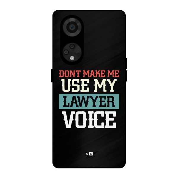 Lawyer Voice Metal Back Case for Reno8 T 5G
