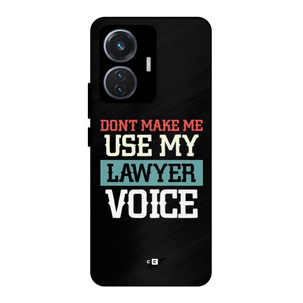 Lawyer Voice Metal Back Case for Vivo T1 44W