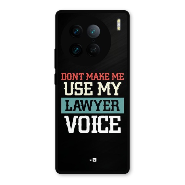 Lawyer Voice Metal Back Case for Vivo X90 Pro