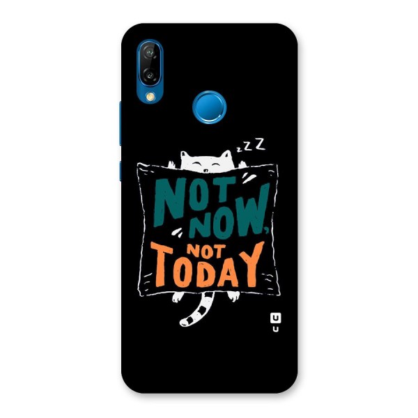 Lazy Cat Not Today Back Case for Huawei P20 Lite