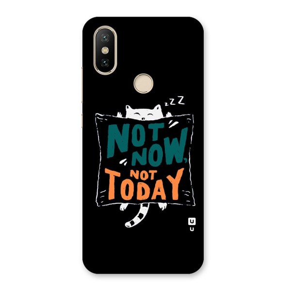 Lazy Cat Not Today Back Case for Mi A2