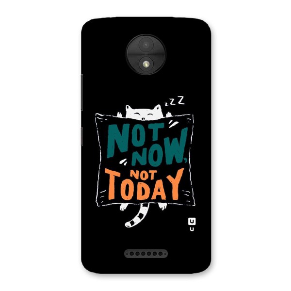 Lazy Cat Not Today Back Case for Moto C