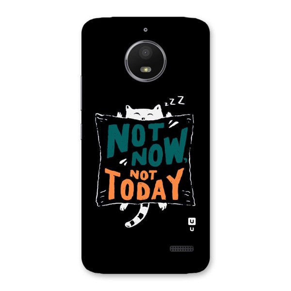 Lazy Cat Not Today Back Case for Moto E4