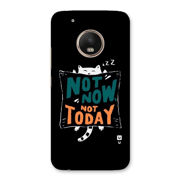 Lazy Cat Not Today Back Case for Moto G5 Plus