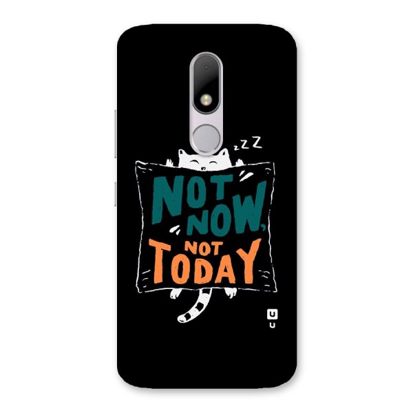 Lazy Cat Not Today Back Case for Moto M