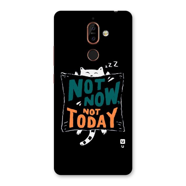 Lazy Cat Not Today Back Case for Nokia 7 Plus