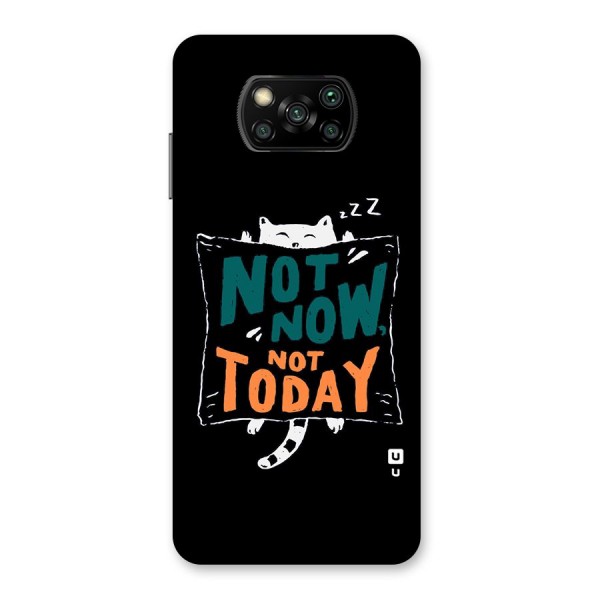 Lazy Cat Not Today Back Case for Poco X3