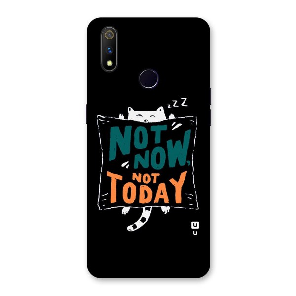 Lazy Cat Not Today Back Case for Realme 3 Pro