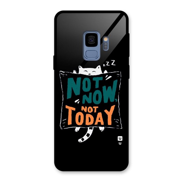 Lazy Cat Not Today Glass Back Case for Galaxy S9