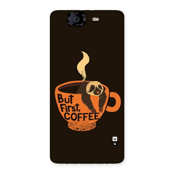 Lazy Coffee Back Case for Canvas Knight A350