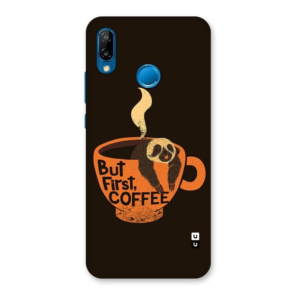 Lazy Coffee Back Case for Huawei P20 Lite