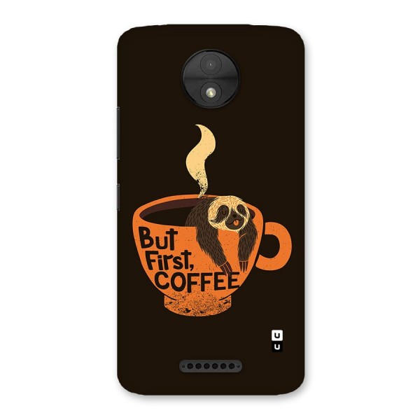 Lazy Coffee Back Case for Moto C