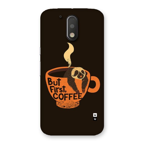 Lazy Coffee Back Case for Moto G4