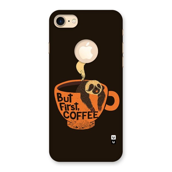 Lazy Coffee Back Case for iPhone 8 Logo Cut