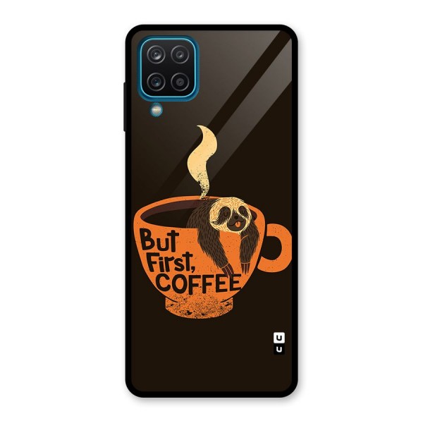 Lazy Coffee Glass Back Case for Galaxy A12