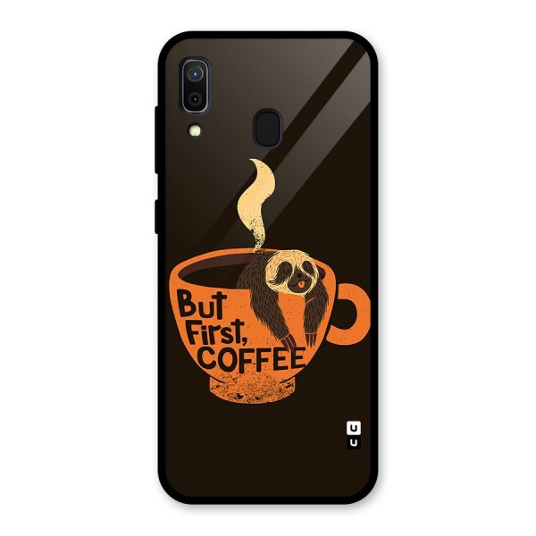 Lazy Coffee Glass Back Case for Galaxy A30